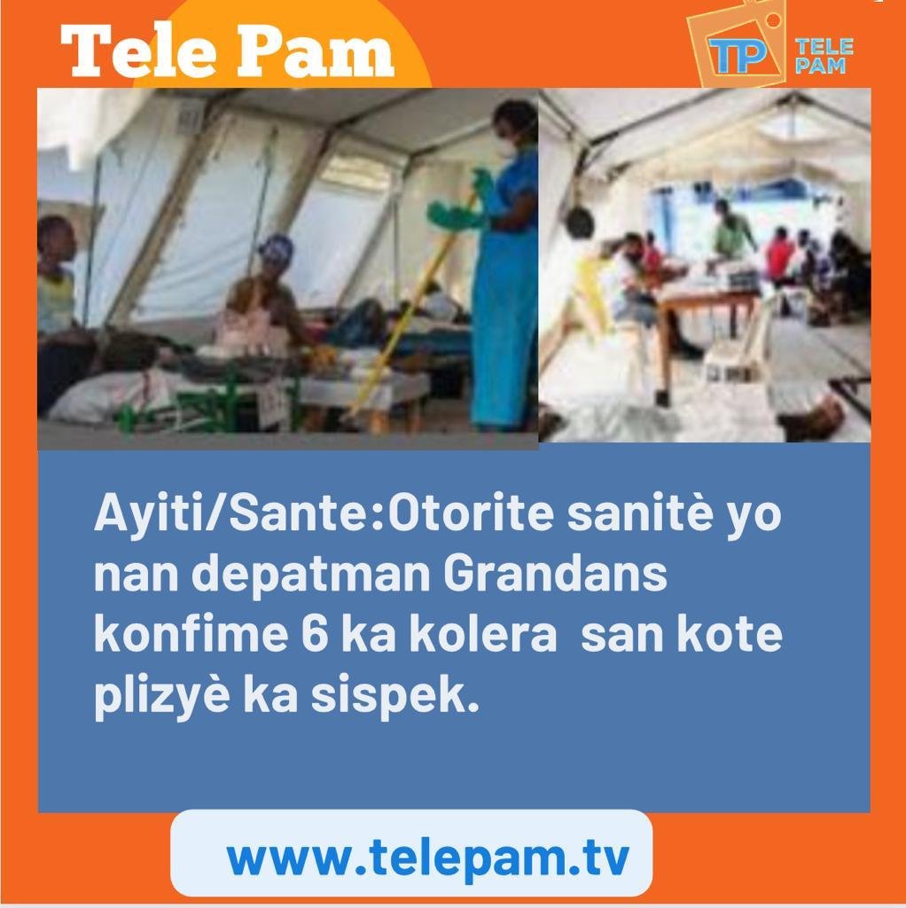 IMG 20221028 WA0000 Ayiti/Sante:Otorite sanitè yo nan depatman Grandans konfime 6 ka kolera  san kote plizyè ka sispek