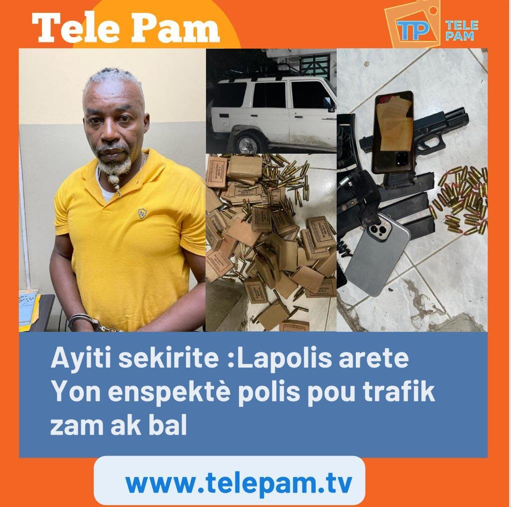 IMG 20221112 WA0051 Ayiti : sekirite Lapolis arete Yon enspektè polis pou trafik zam ak bal