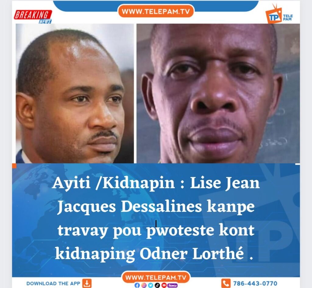 IMG 20230207 WA0018 1024x945 Ayiti /Kidnapin : Lise Jean Jacques Dessalines kanpe travay pou pwoteste kont kidnaping Odner Lorthé